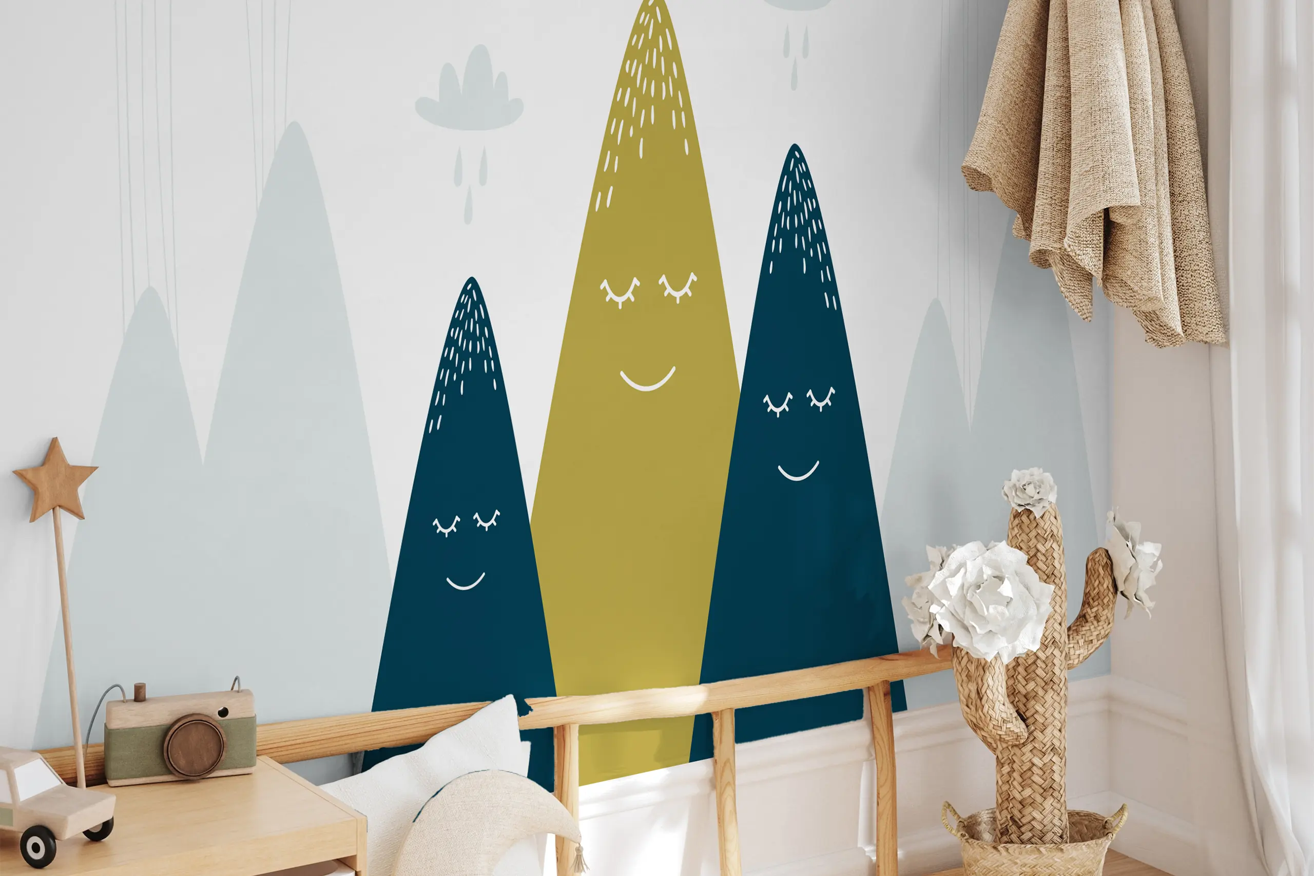Interior Wall Arts – Raindrop Dreams Wallpaper, Soft Cloud Peel & Stick Mural, Pastel Nursery Wallpaper for Baby Room or Playroom, Removable Mural Interior Wall Arts – Create a dreamy, gentle atmosphere in your baby’s room with this Raindrop Dreams wallpaper. Featuring soft cloud shapes and pastel tones, this peel and stick mural is perfect for nurseries or playrooms. Easy to apply and remove, it brings comfort, sweetness, and calm to any space designed for little ones.