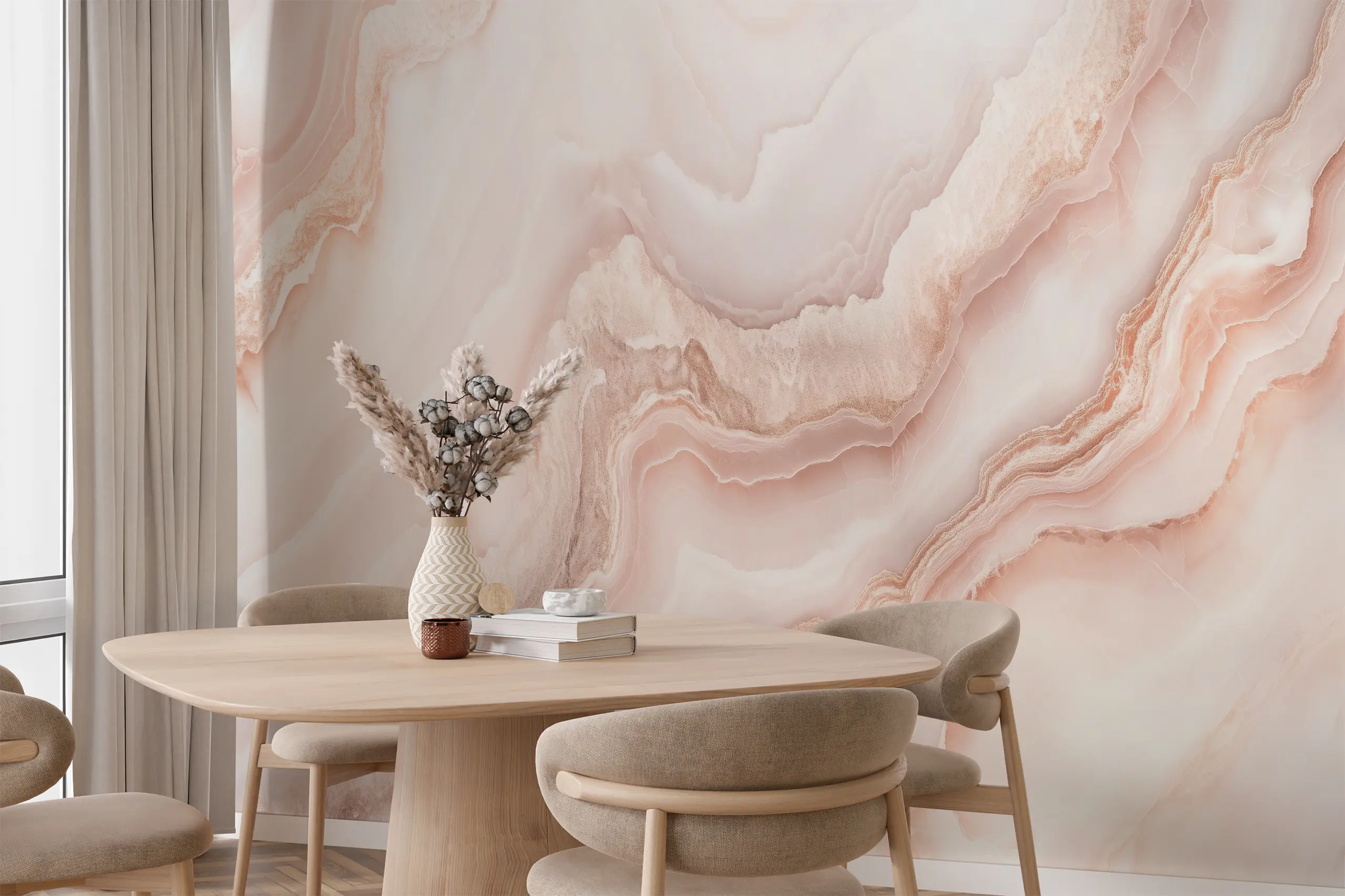 Soft Pink Marble Peel and Stick Wallpaper, Elegant Removable Wall Mural for Home Office or Bedroom, Luxurious Self-Adhesive Modern Wallpaper Interior Wall Arts - Soft pink marble peel and stick wallpaper adds luxurious elegance to home offices or bedrooms. This removable self-adhesive mural is easy to apply and remove, offering a modern, timeless accent. Crafted from high-quality, durable materials for a smooth finish and long-lasting beauty.