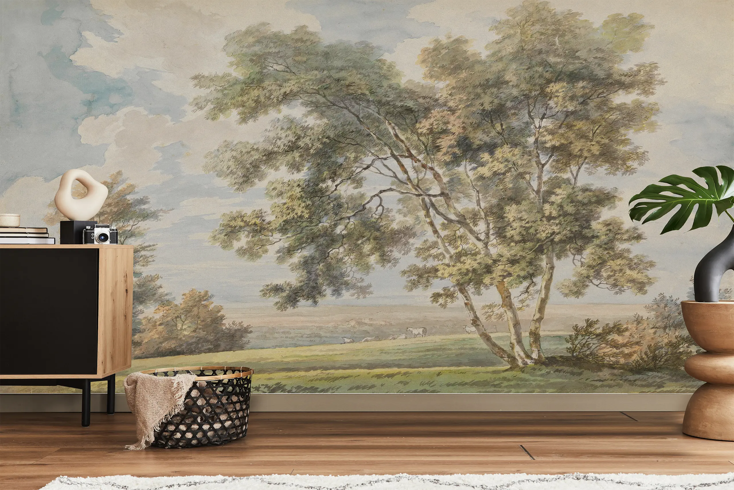 Interior Wall Arts – Landscape Wallpaper, Panoramic Nature Wall Mural, Forest Peel and Stick Scenic Mural for Rustic, Cottagecore or Minimalist Home Mural Interior Wall Arts – Bring serene natural beauty into your home with this panoramic forest landscape wallpaper. Perfect for rustic, cottagecore, or minimalist interiors, it adds depth and calm to any space. The removable peel and stick design ensures simple, mess-free installation with timeless appeal.