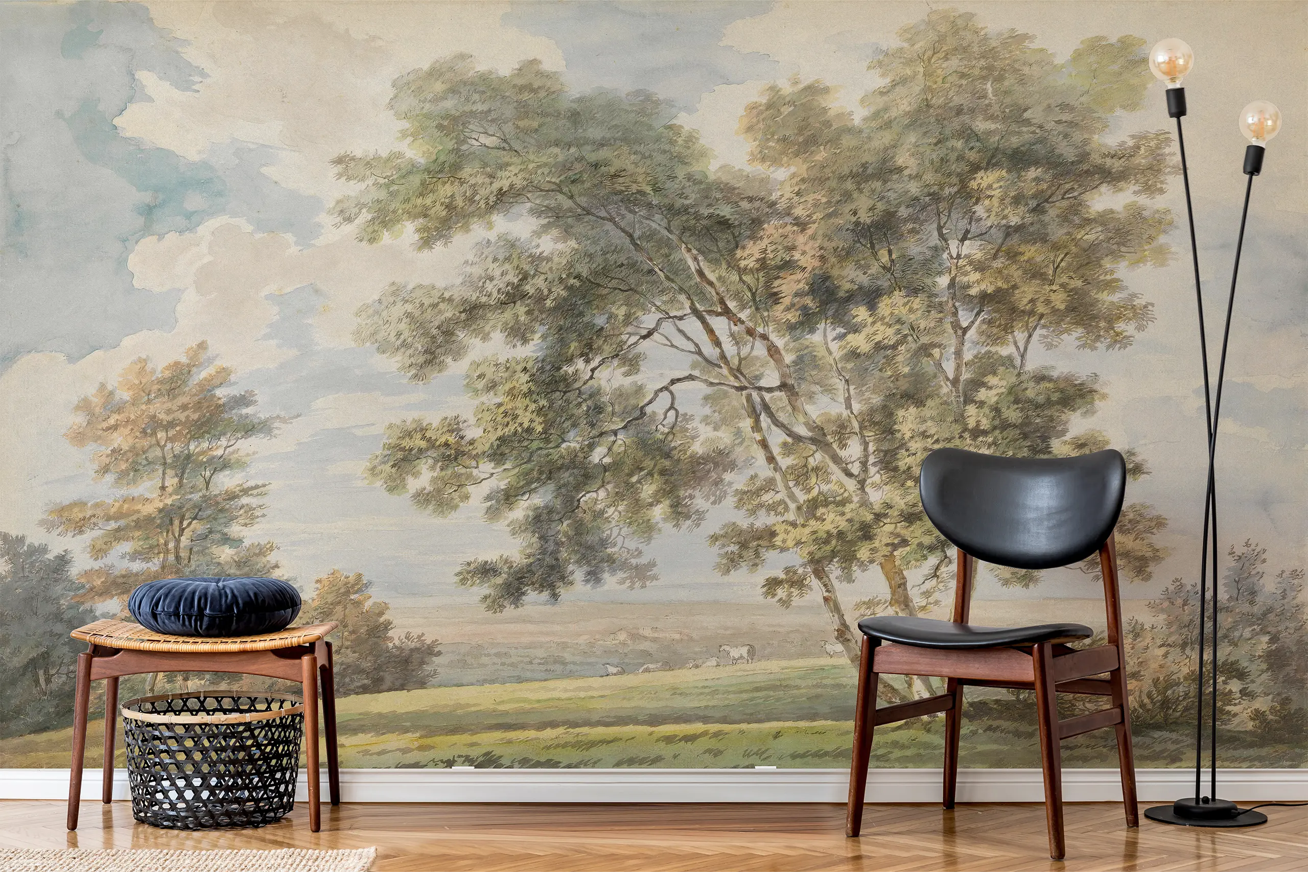 Interior Wall Arts – Landscape Wallpaper, Panoramic Nature Wall Mural, Forest Peel and Stick Scenic Mural for Rustic, Cottagecore or Minimalist Home Mural Interior Wall Arts – Bring serene natural beauty into your home with this panoramic forest landscape wallpaper. Perfect for rustic, cottagecore, or minimalist interiors, it adds depth and calm to any space. The removable peel and stick design ensures simple, mess-free installation with timeless appeal.