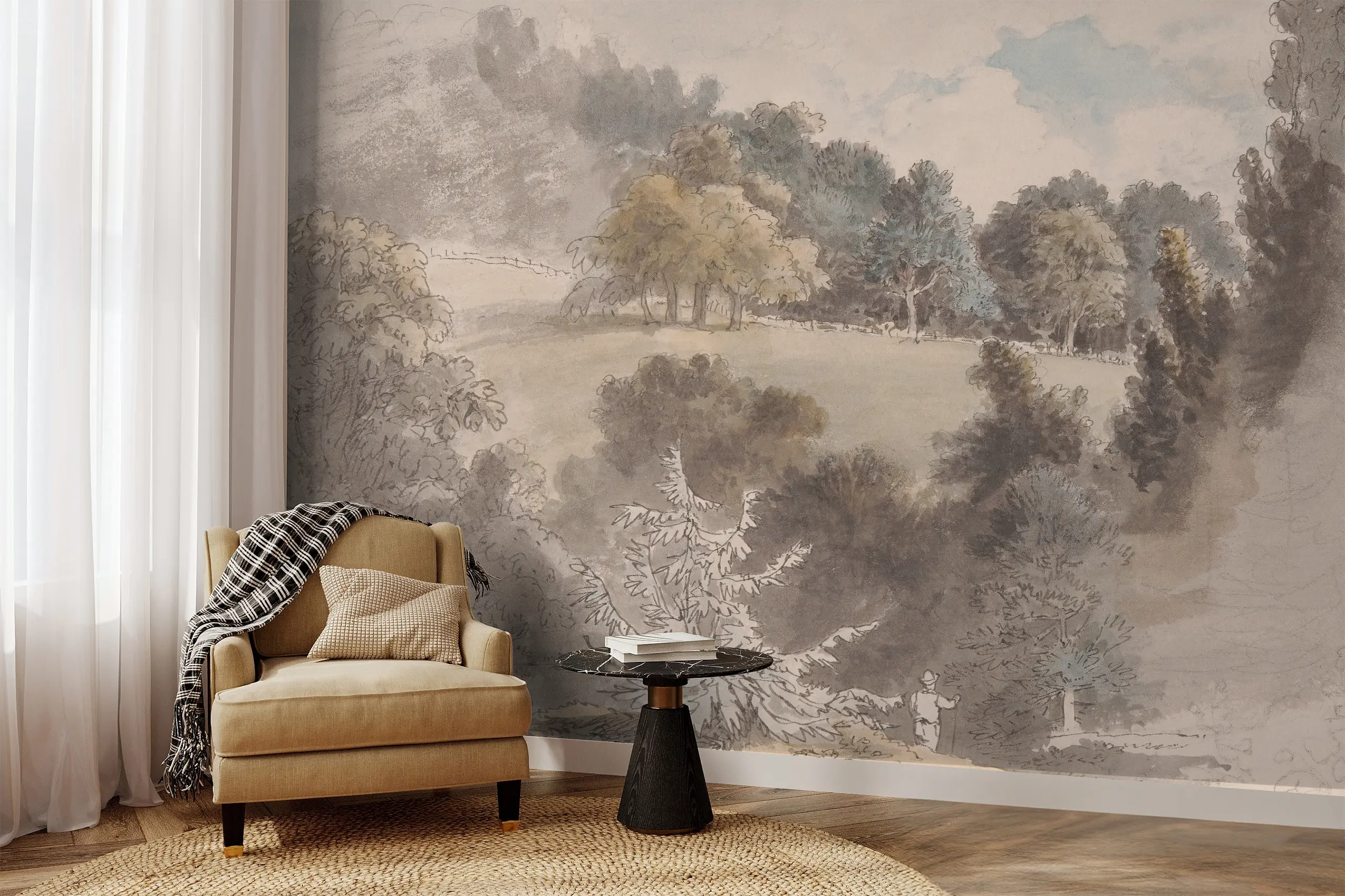 Interior Wall Arts – Vintage Panoramic Forest Wallpaper Mural, Peel and Stick or Traditional Wall Art for Bedroom, Living Room, or Office Interior Wall Arts – Elevate your interiors with this vintage panoramic forest wallpaper mural. Available in peel and stick or traditional format, it’s ideal for bedrooms, living rooms, or offices. Add timeless natural beauty and rustic charm to your walls with effortless installation and style.